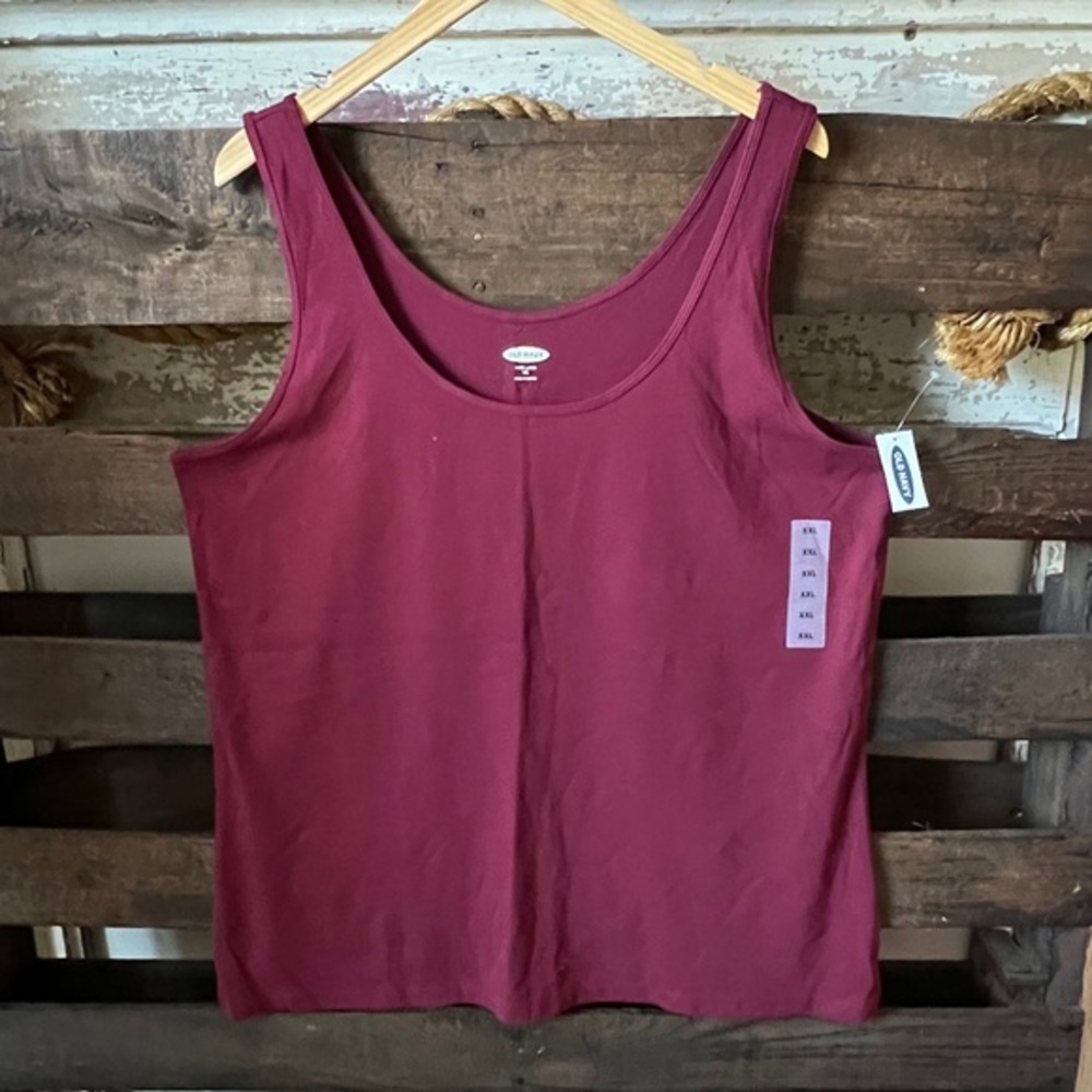 🟠NWT OLD NAVY Tank in Wine XXL